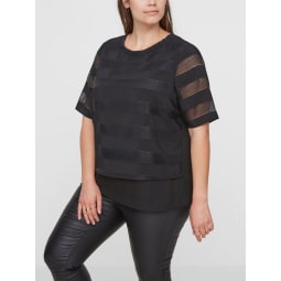 JUNAROSE Detailreiche Bluse mit 2/4 Ärmeln