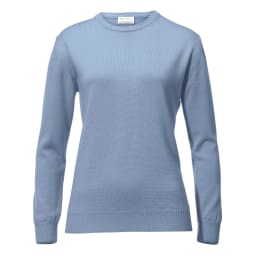 Rundhals-Pullover – Modell Gisela Peter Hahn blau