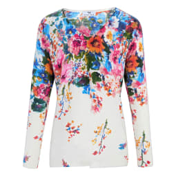 V-Pullover aus 100% Schurwolle Peter Hahn mehrfarbig