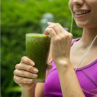 Grüner Smoothie als für gute Ernährung