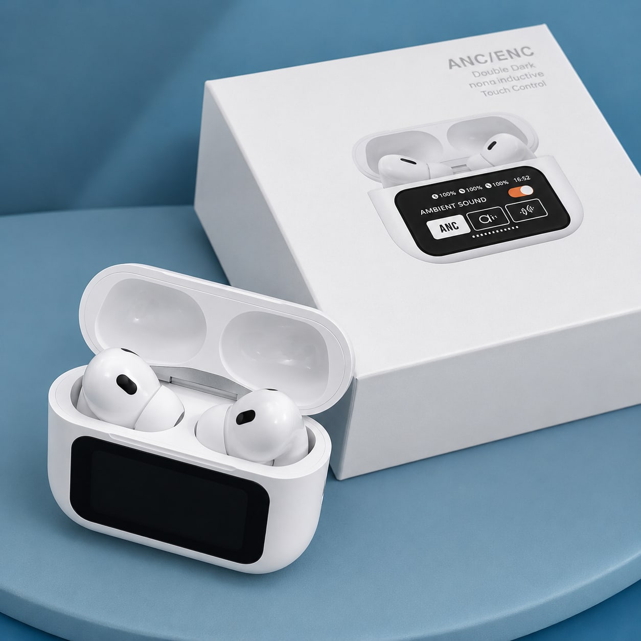 A9 Pro ANC ENC Wireless Earbuds with Smart Touch Display | AuthenticBazarShop - 2