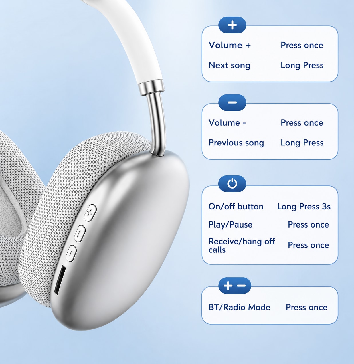 P9 Pro MAX Wireless Bluetooth Headphone - 2