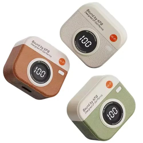 X73 TWS Wireless Earbuds – Sound by KFG, Digital Battery Display & Retro Camera Design - 5