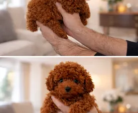 Poodle Mini Toy F Red - Toy Pudel Angebotener Welpe