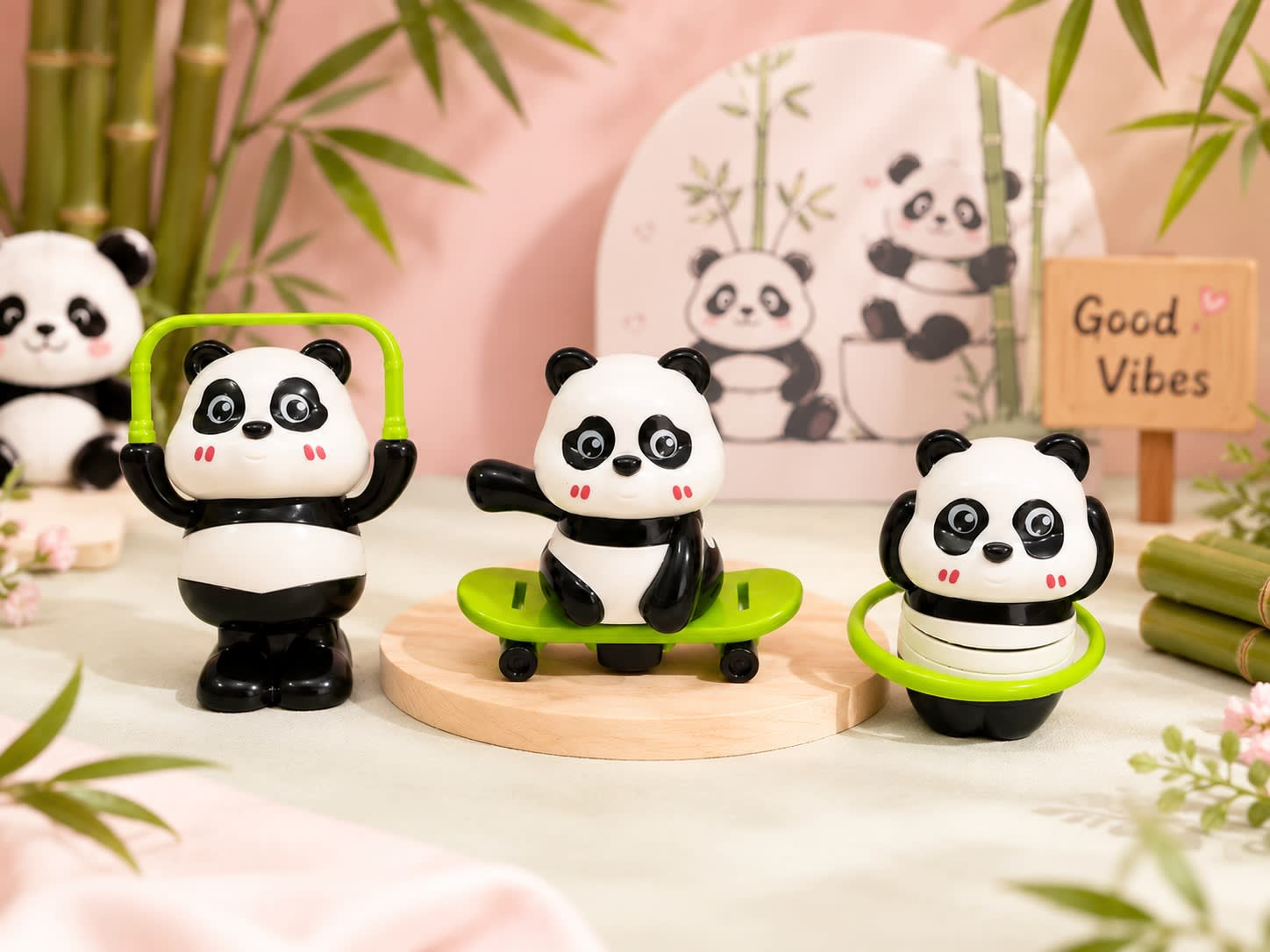 Panda Set (Panda Action Toy Set For Kids)