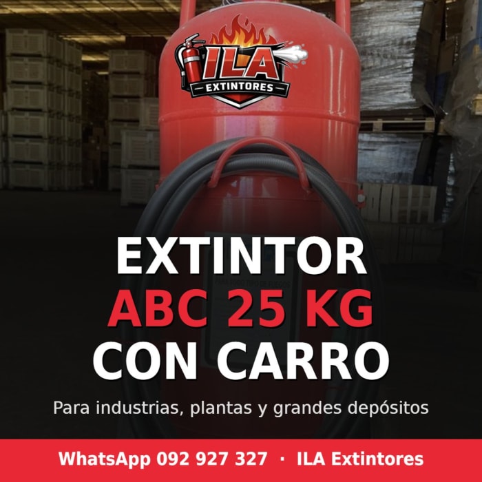 Extintor ABC 25 kg con carro