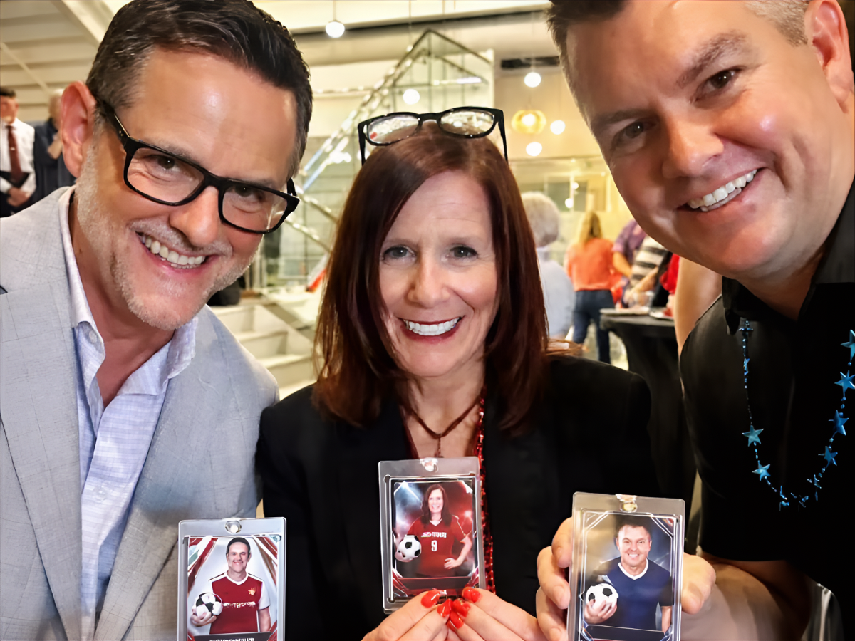 Branded trading card created at a trade show activation
