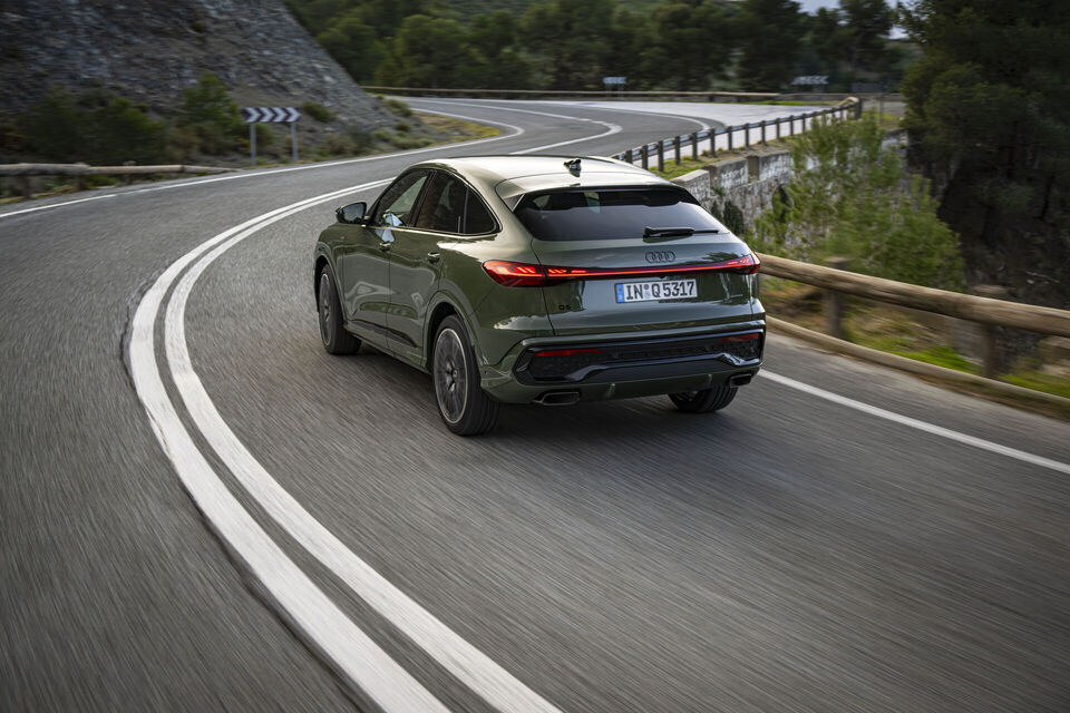 Audi A6 demonstrating advanced safety and lighting technology