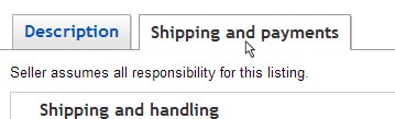 Shipping info