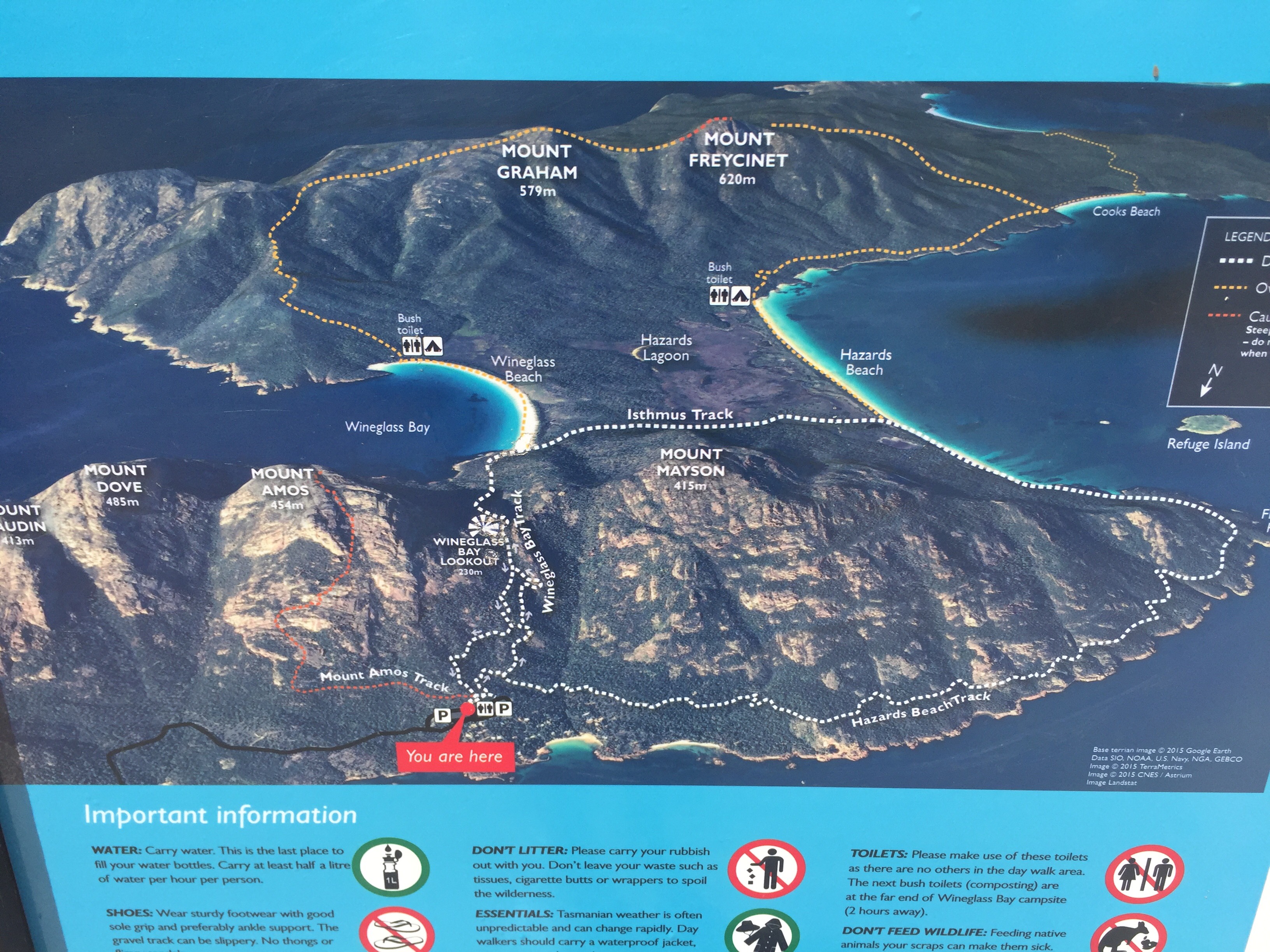 Coles Bay Tasmania Map Hiking To Wineglass Bay Lookout - Tasmania