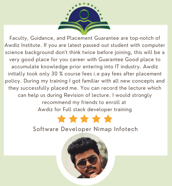 awdiz mean stack developer course candidate review