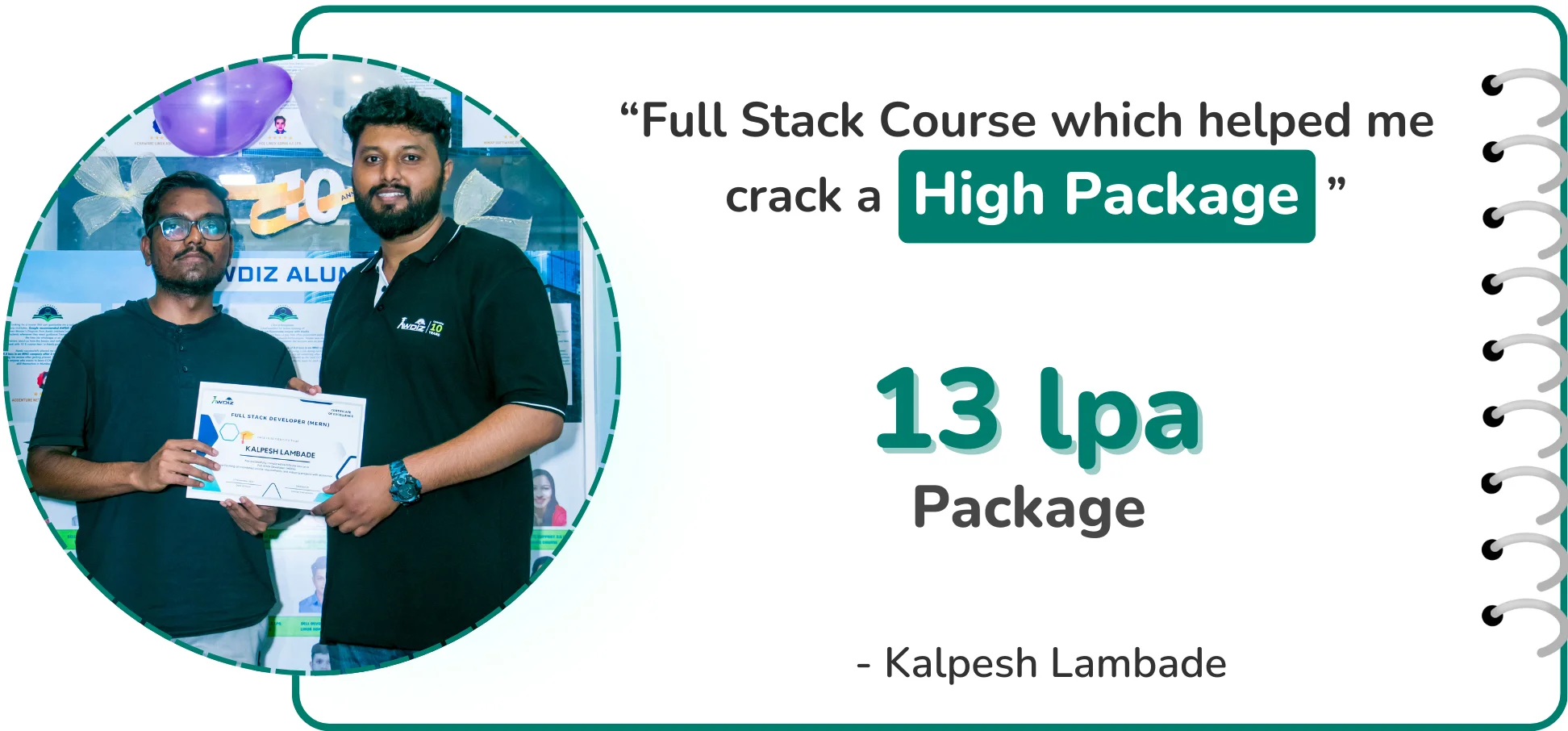 awdiz full stack developer course placements 13 lpa ahmedabad