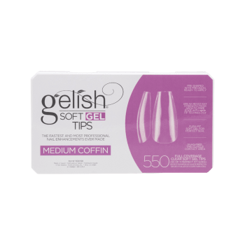 Gelish Soft Gel Tips Medium Coffin 550stk