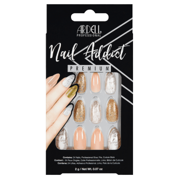 Ardell Nail Addict Pink Marble & Gold**