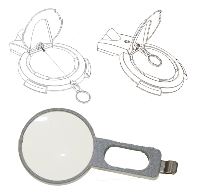 Forstørrelsesglass Linse 4D