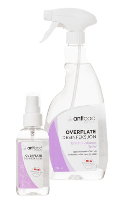 Antibac Spray 75% til overflate, filer og børster