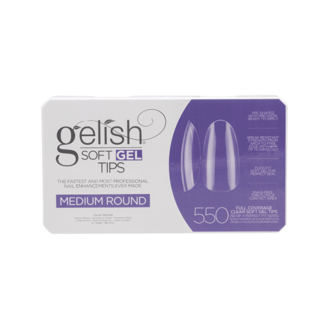 Gelish Soft Gel Tips Medium Round 550stk