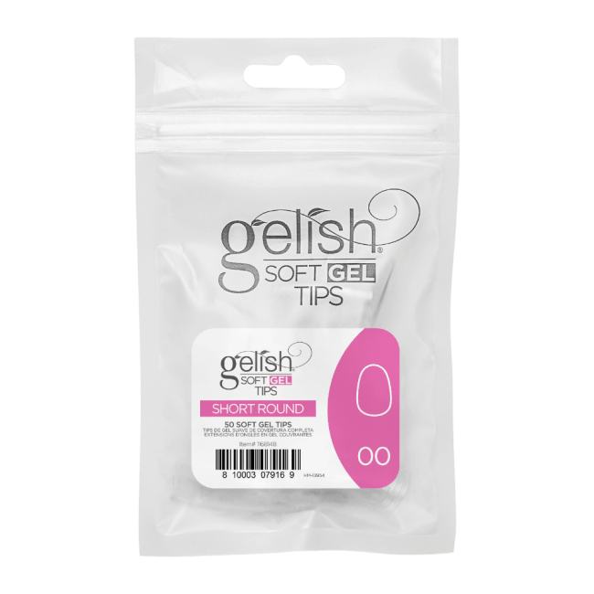 Gelish Soft Gel Tips Short Round 50 stk. refill