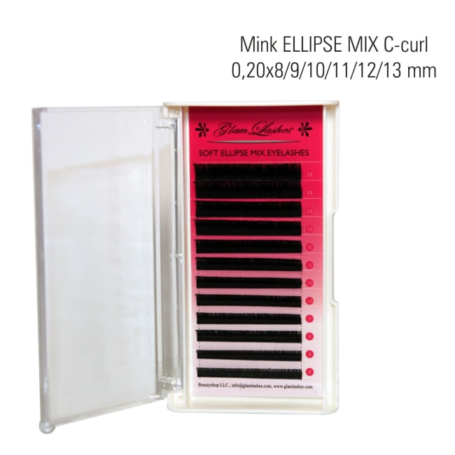 GlamLashes Mink ELLIPSE C-Curl 0,20