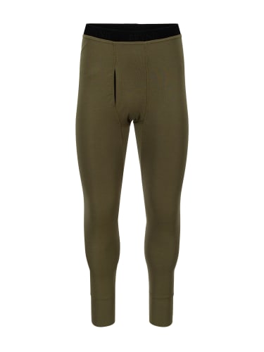 Woolpower Long Johns With Fly 200 - pine green