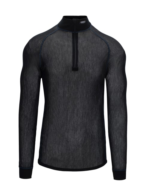 Wool Thermo Light Zip-polo 3/4 neck