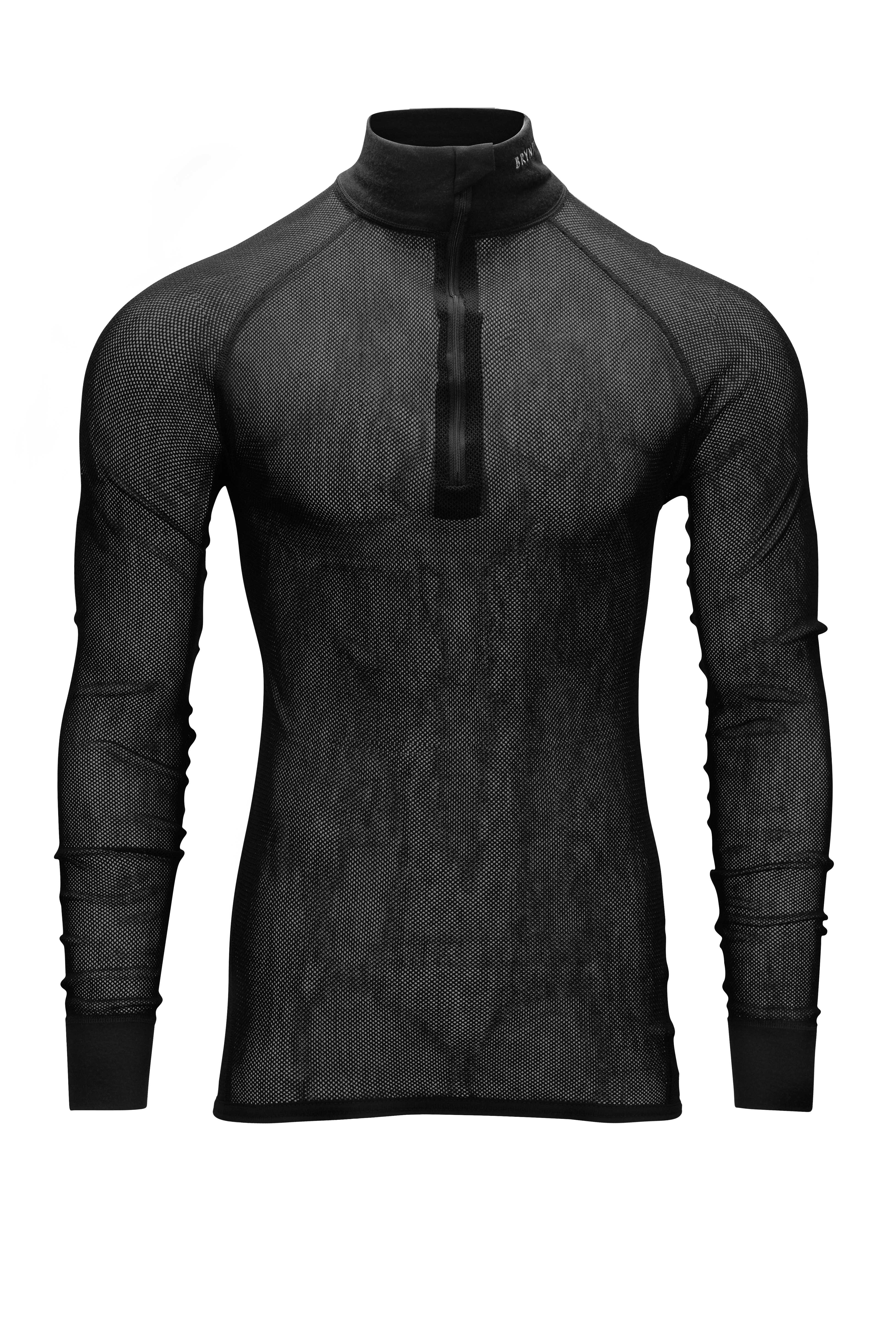 Wool Thermo Light Zip-polo 3/4 neck Brynje