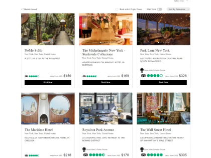 Premium hotel website design showcasing luxury hospitality web design services