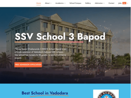 Premium school website design showcasing professional web design services for education sector