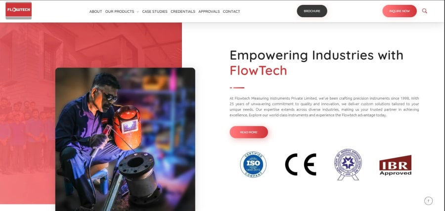 Manufacturing company website redesign — B2B industrial
homepage by BK Web Designs