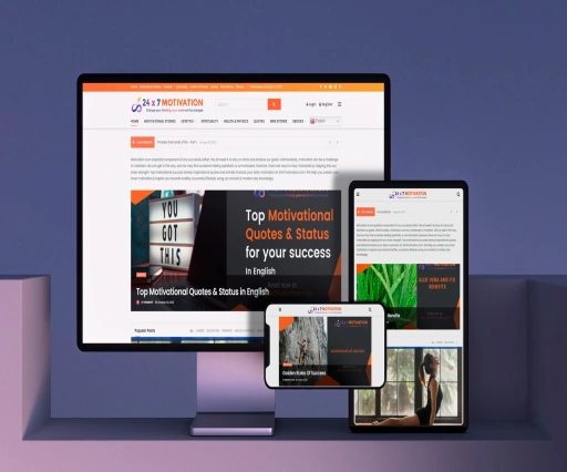 Motivational website design development