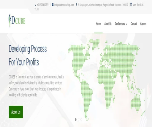 D-cube Construction Management Consulting Website Design