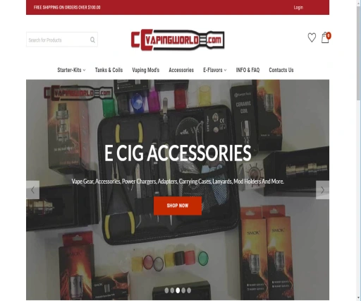 CC Vaping Online E-commerce Website Design And Development