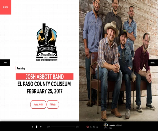 Texas Country Music Festival Website Design1