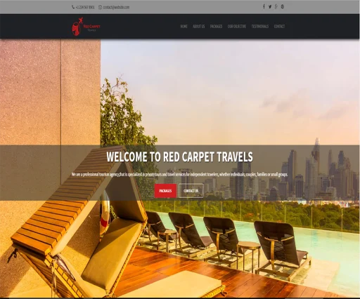 Red Carpet – Travel Website Design Portfolio1