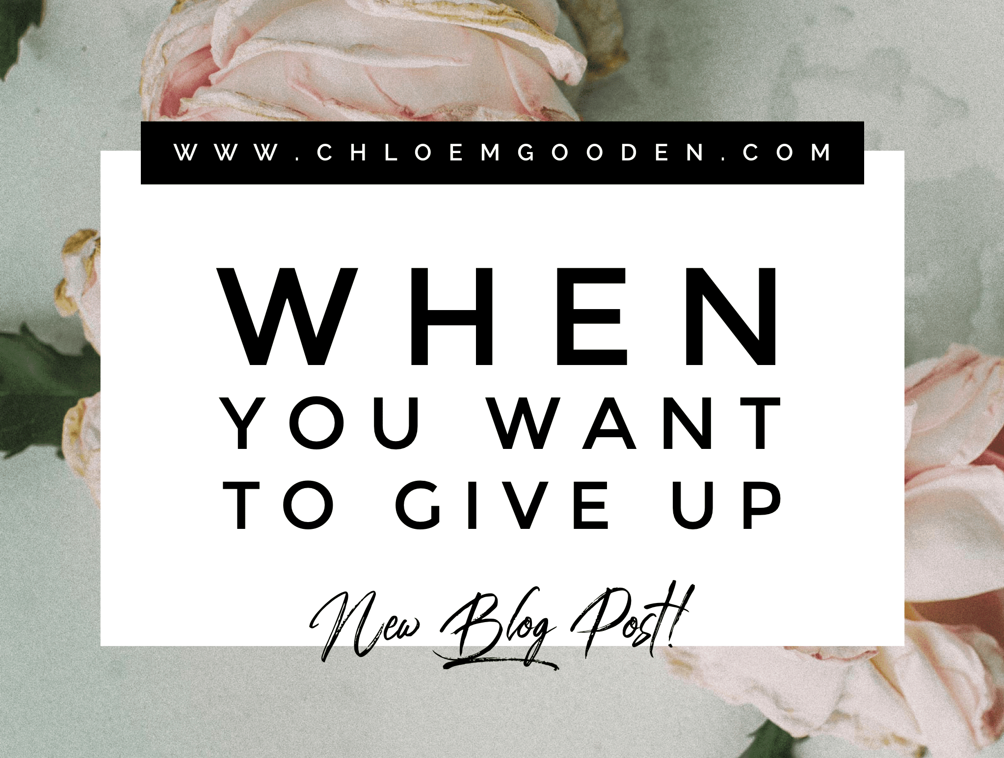 When You Want To Give Up