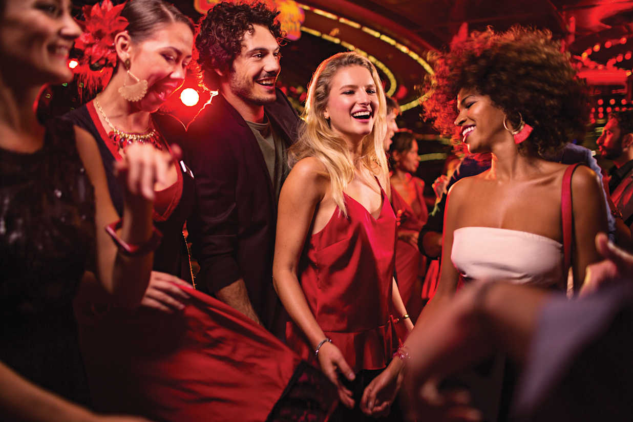 Friends partying