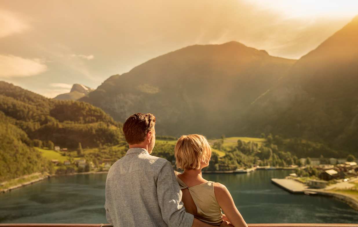 Couple onboard P&O Cruise