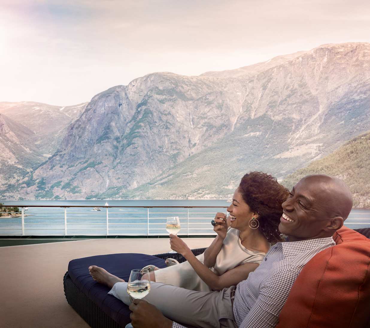 Couple onboard P&O Cruise