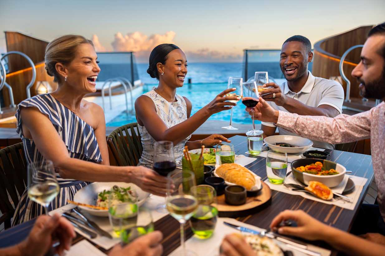 Guests dining