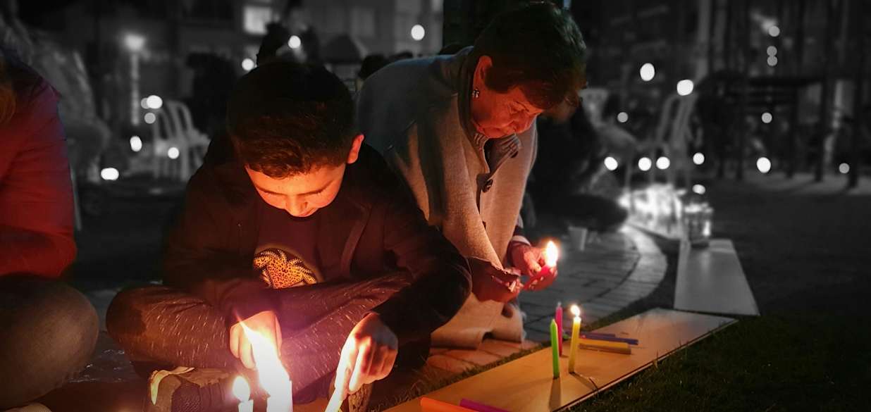 The traditional colombian day of the little candles