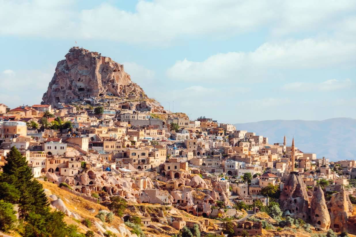 Houses and Rock Formations in Cappadocia