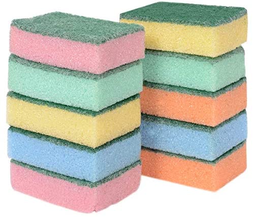 Moonlight Sponge with Scouring Pad 10 Pieces