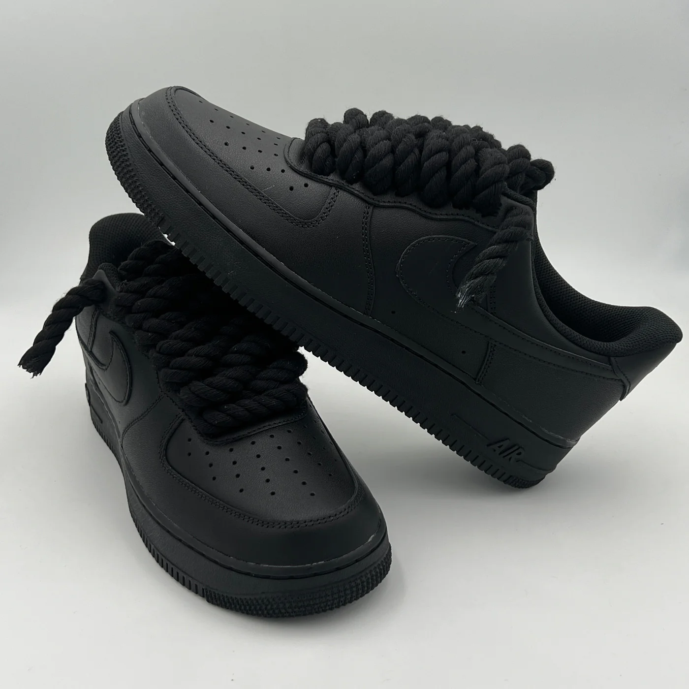 靴 AIR Force 1 rope Force 27.0 Nike Air Force 1 Black “Rope Laces Black” – EV8 SoCal