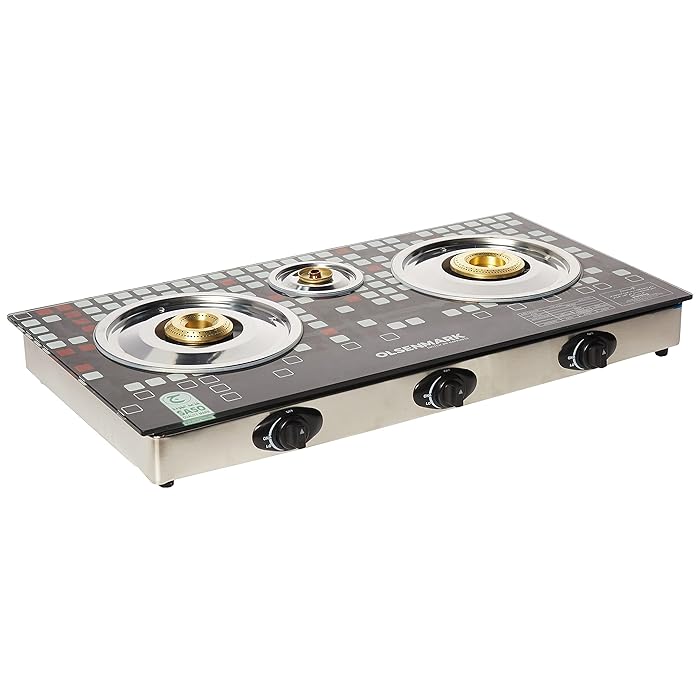 Olsenmark Tempered Glass 3 Burner OMK2224