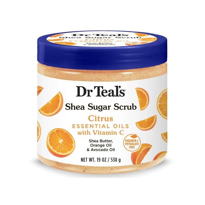 Dr Teal's Shea Sugar Body Scrub Citrus with Essential Oils & Vitamin C