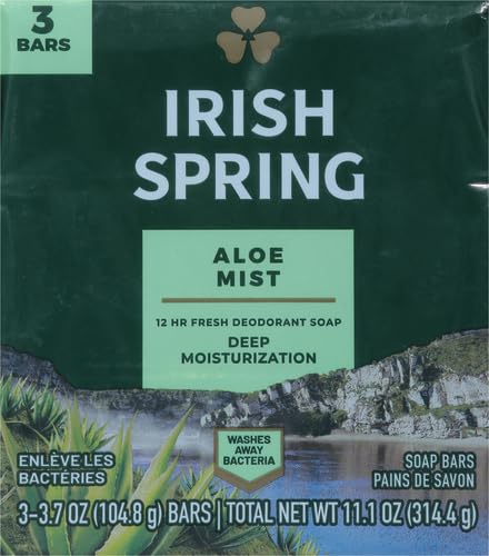Irish Spring Deodorant Bath Bar Aloe,3.75 Ounce, 3 Count