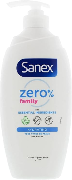 Sanex Zero% FAMILY Hydrating all skin types Shower Gel 725ml