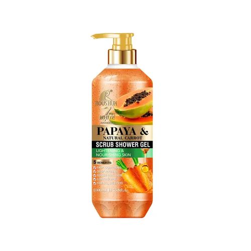 Roushun 7 Days Papaya And Natural Carrot Scrub Shower Gel 1000 ml
