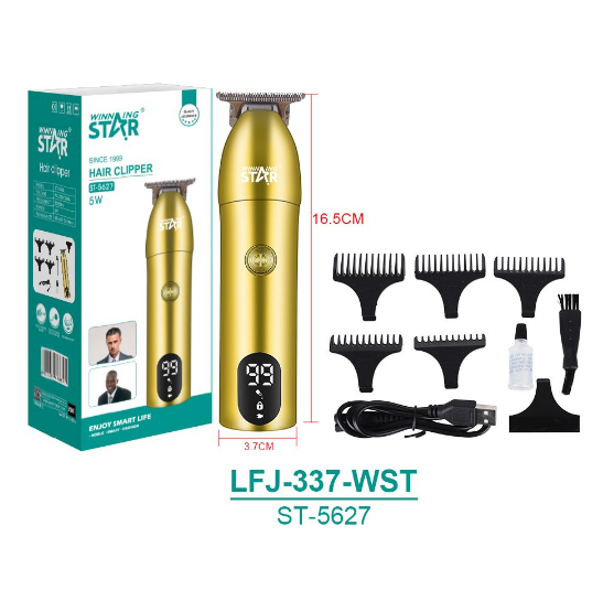 Winning Star Rechargeable Hair Clipper with Digital Display Travel Lock ST-5627 