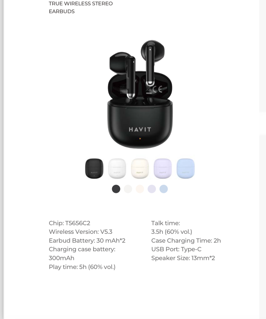 Havit Bluetooth AirPods
